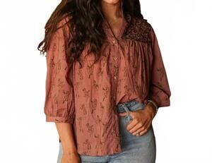 NEW LAYERZ CLOTHING the terra harmony top in rust